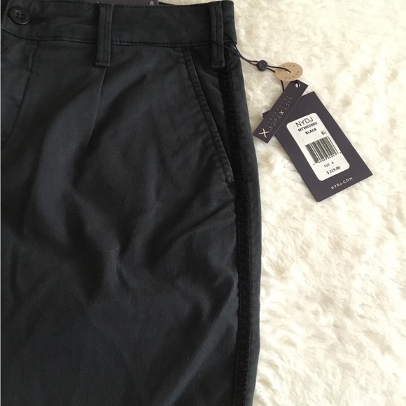 NYDJ black women petite cotton pants size 8 NWT $119 Lift Tuck - Picture 12 of 12